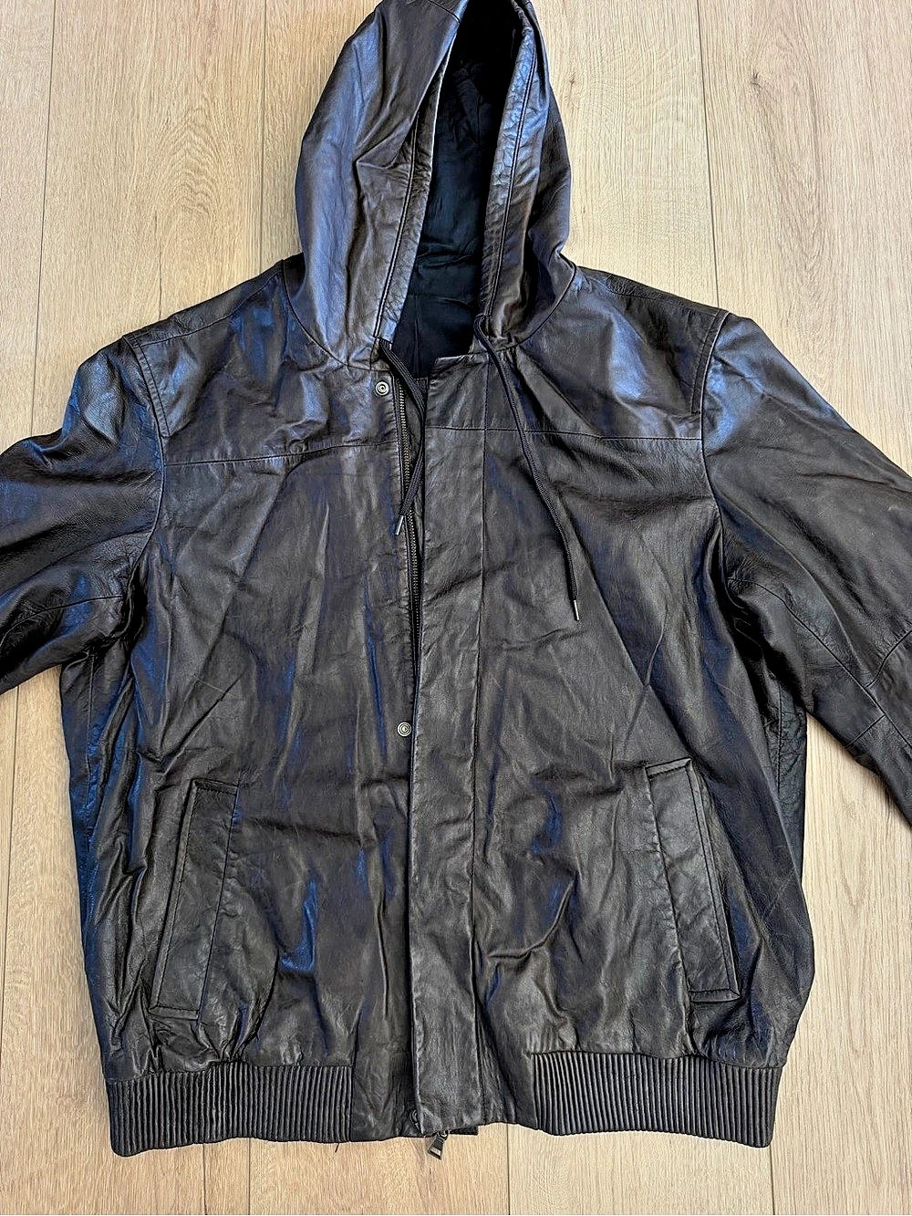 Vince Leather Brown Jacket
